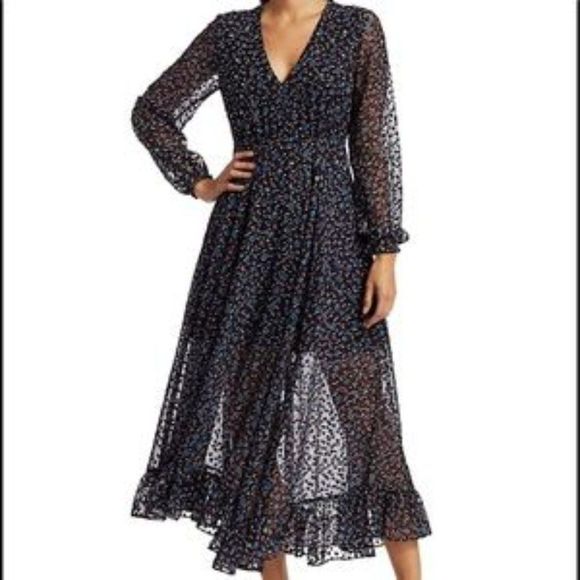 Maje Revana Printed Midi Dress - Picture 2 of 6